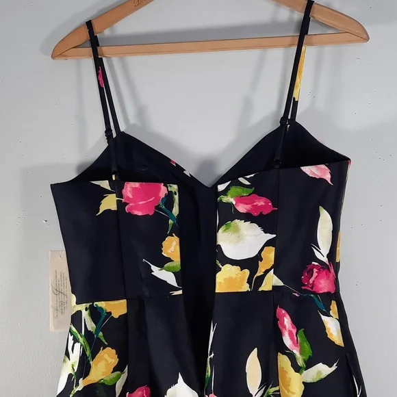 NWT ELIZA J. NAVY/FLORAL( YELLOW, PINK & WHITE) DRESS SZ 4 - Picture 9 of 11